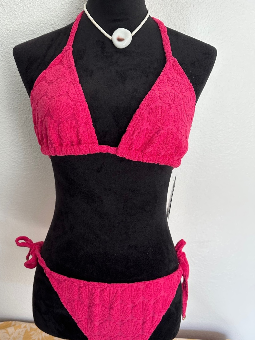 Kate Spade Terry Clothe Shell Print Bikini. NWT